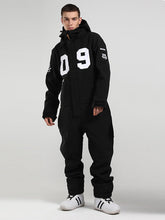 Men's Black 15K Waterproof Winter One Piece Snowboard Suits